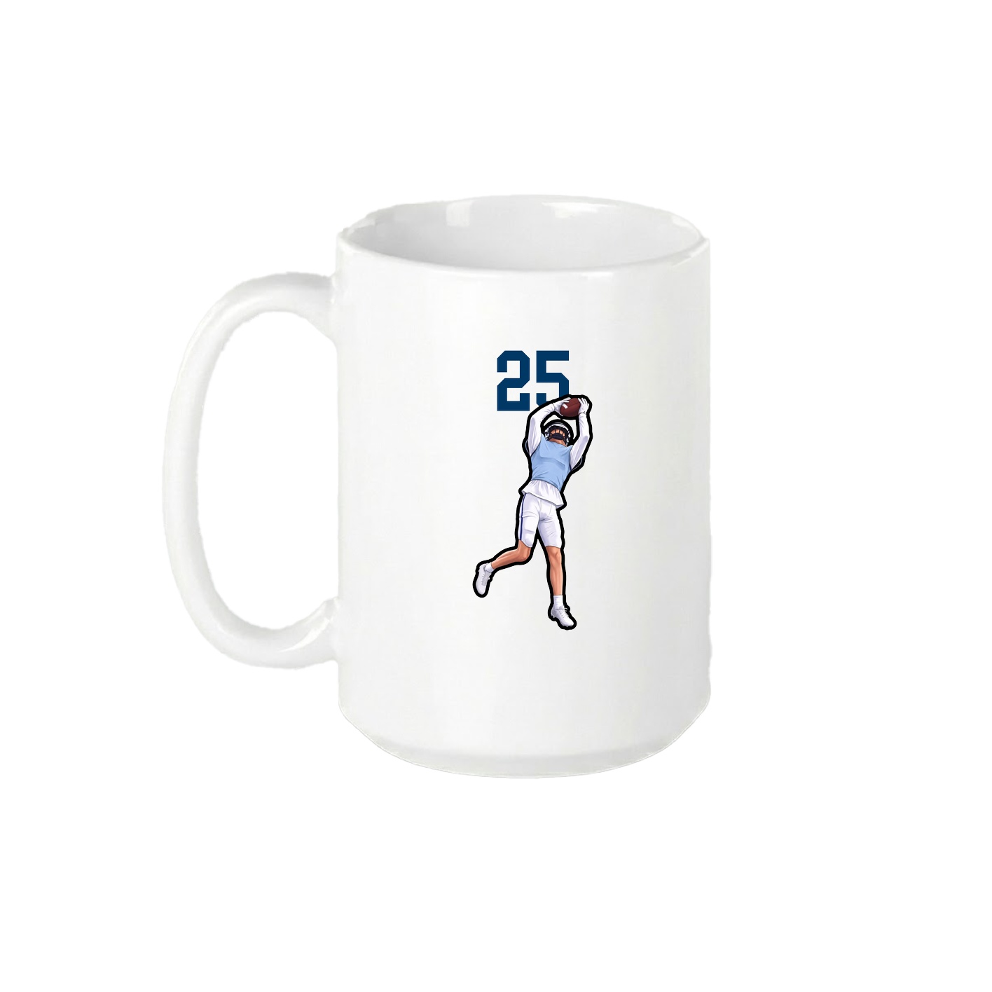 15oz Coffee Mug — Number Top in White