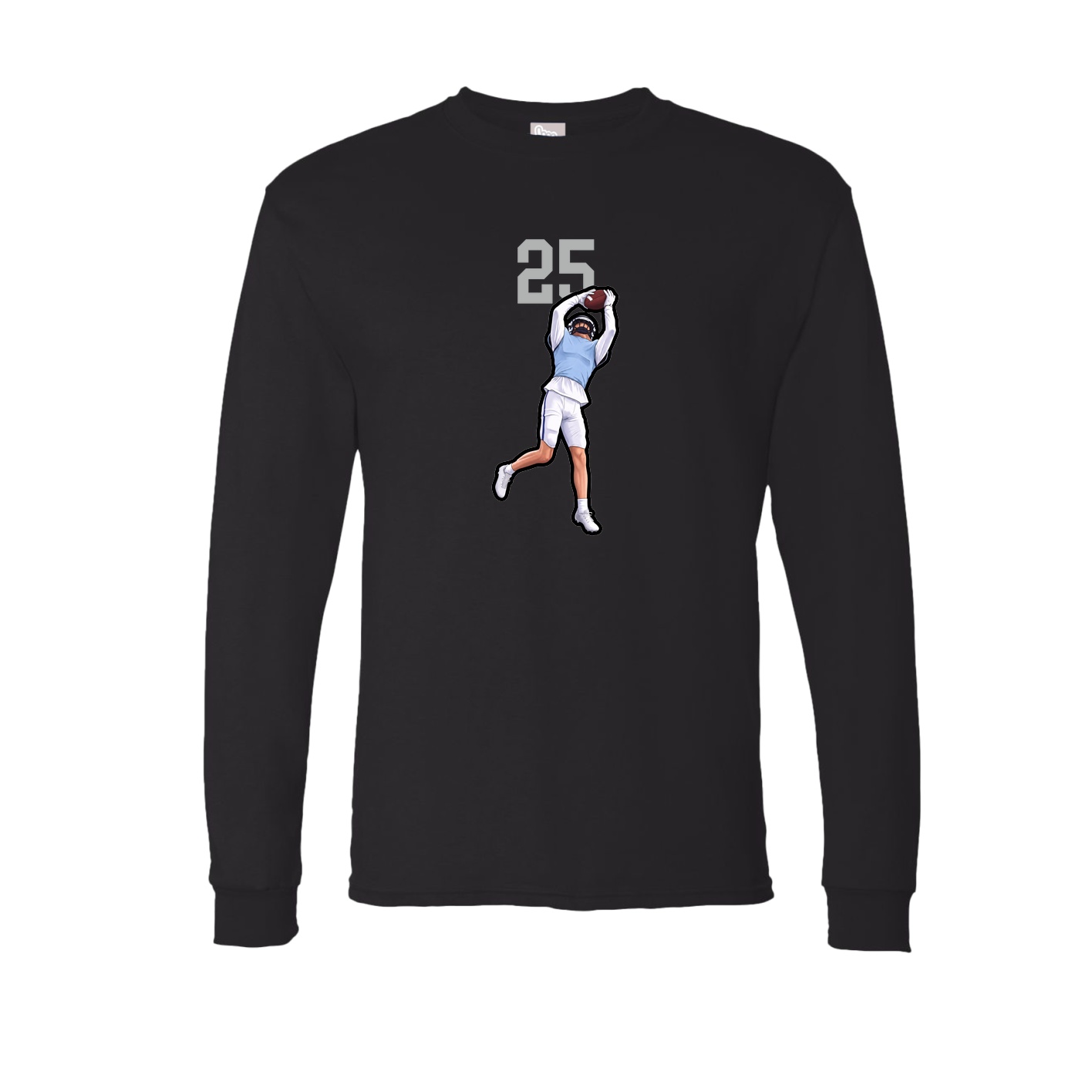 Long Sleeve Tee — Number Top in Black