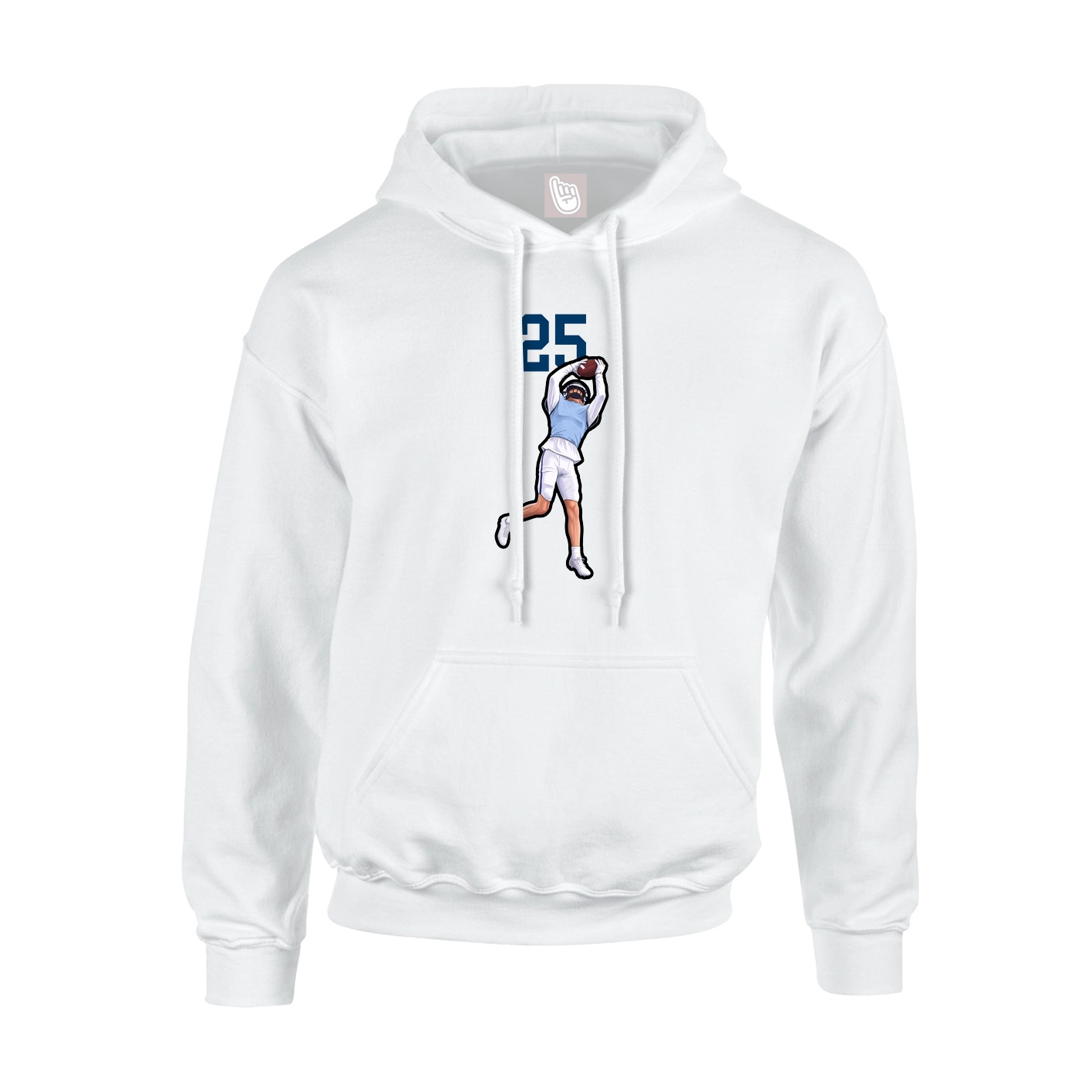 Hoodie — Number Top in White