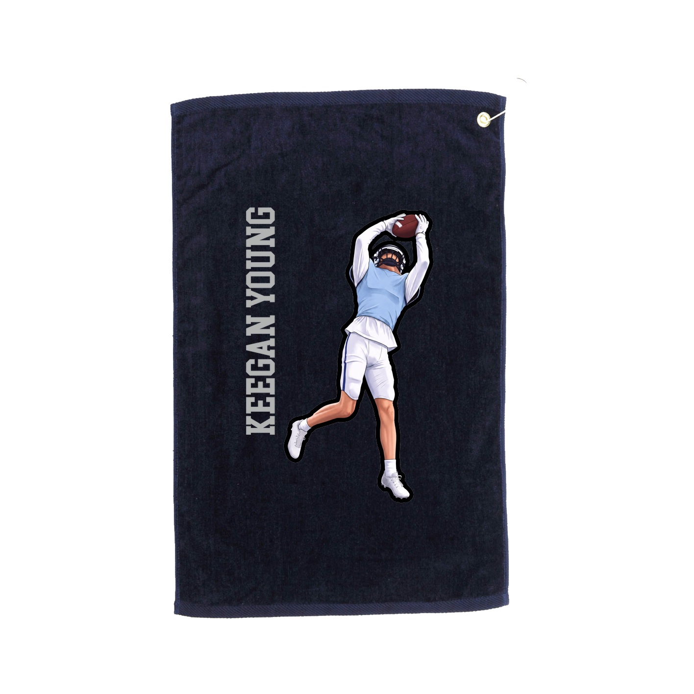 Golf Towel — Name Vertical in Navy