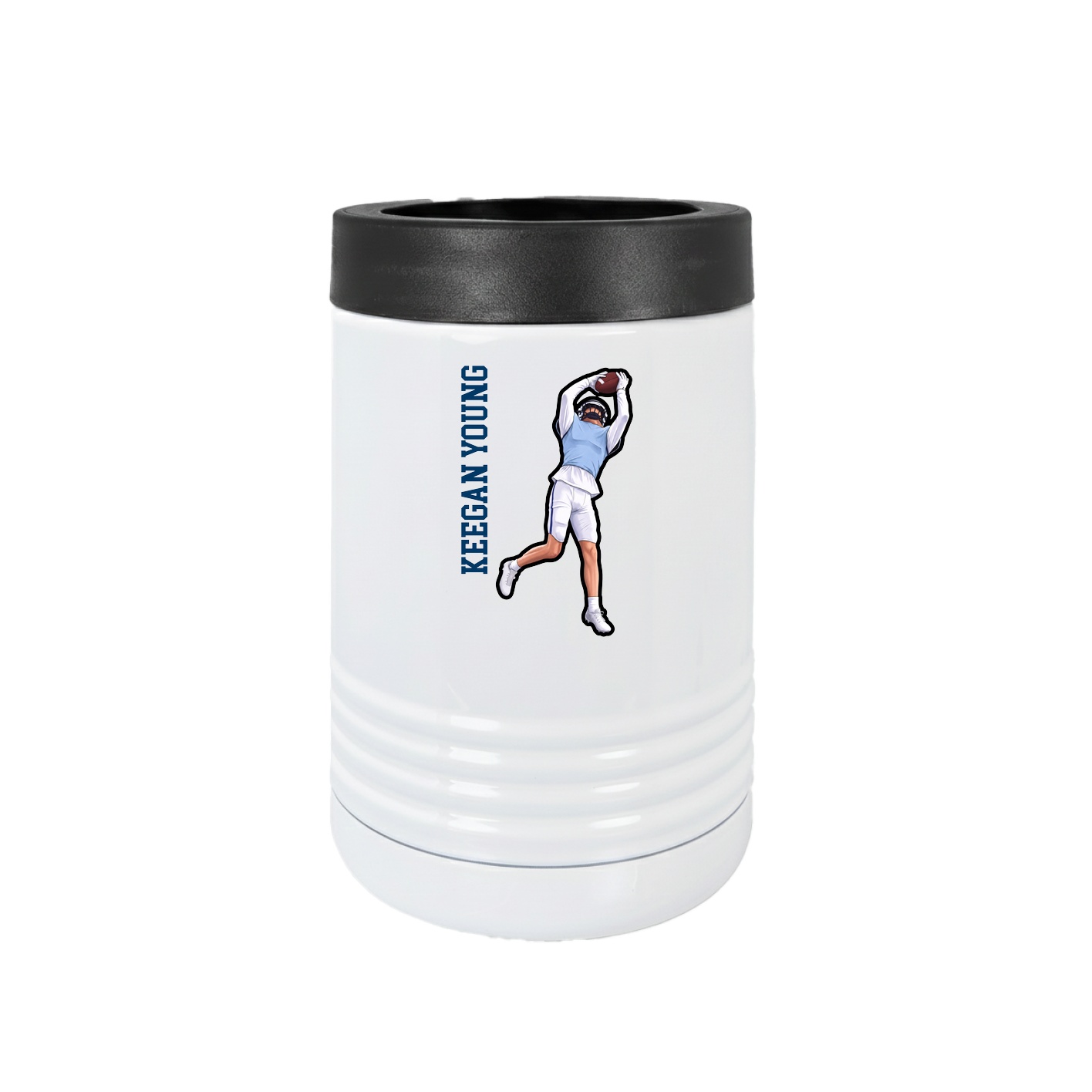 Beverage Holder — Name Vertical in White