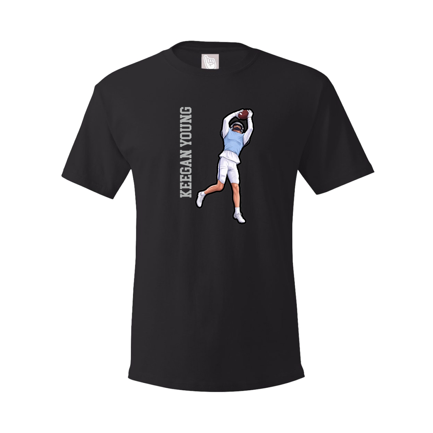 Youth Tee — Name Vertical in Black