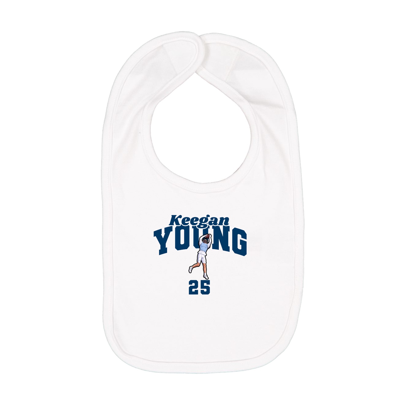 Infant Bib — Signature Arch in White