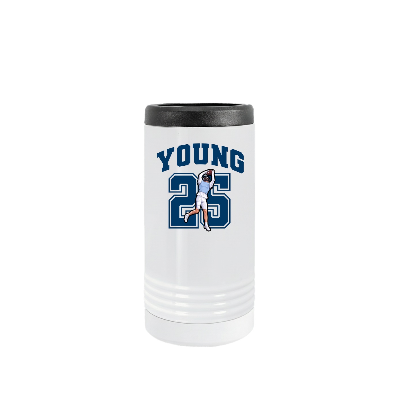 Slim Beverage Holder — Number in White