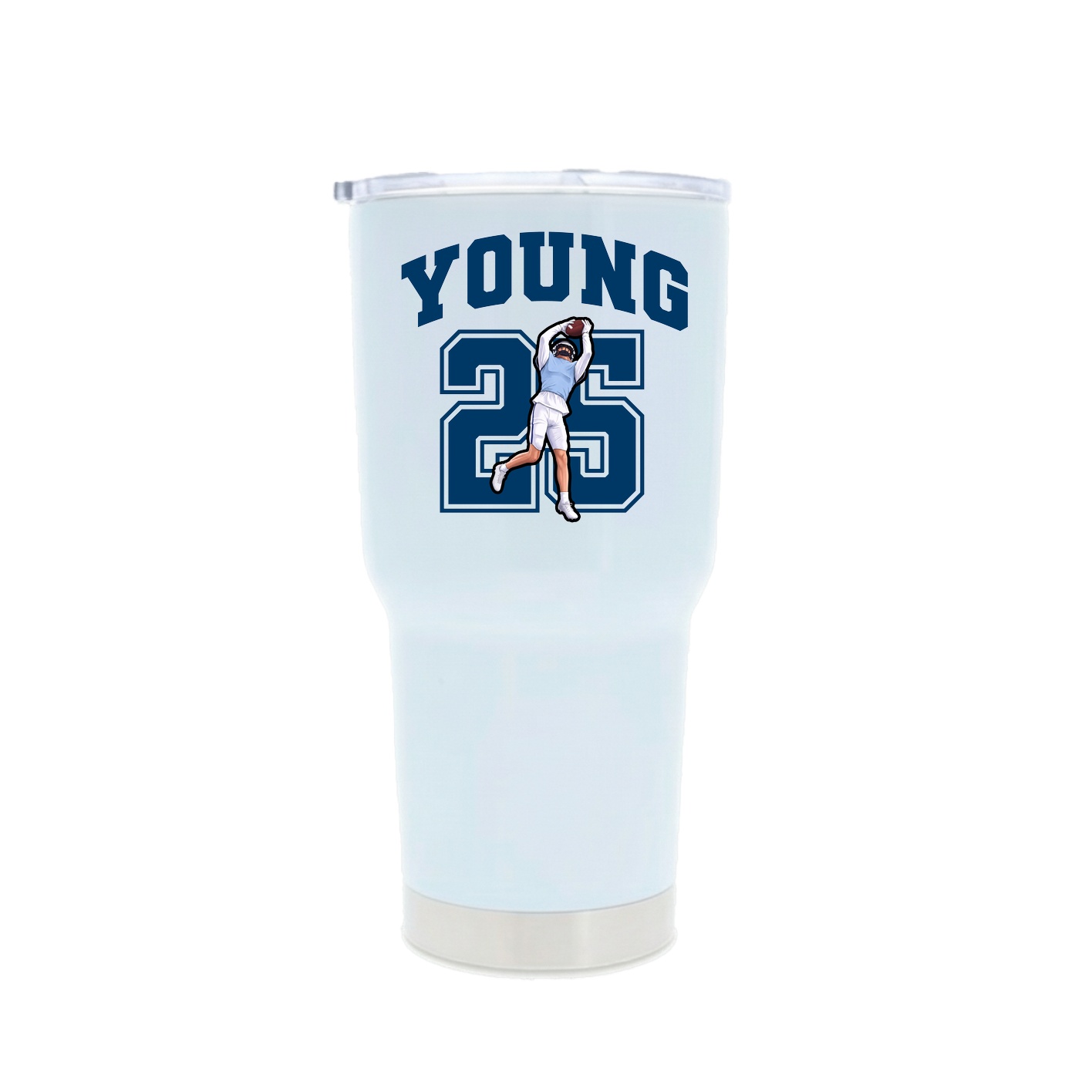 30oz Stainless Steel Tumbler — Number in White
