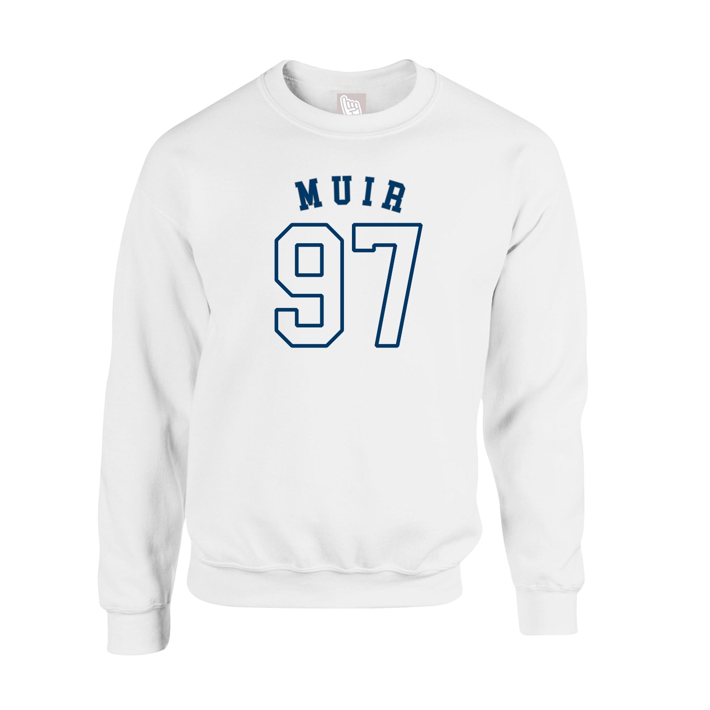 Fleece Crew — Shirsey Arch in White