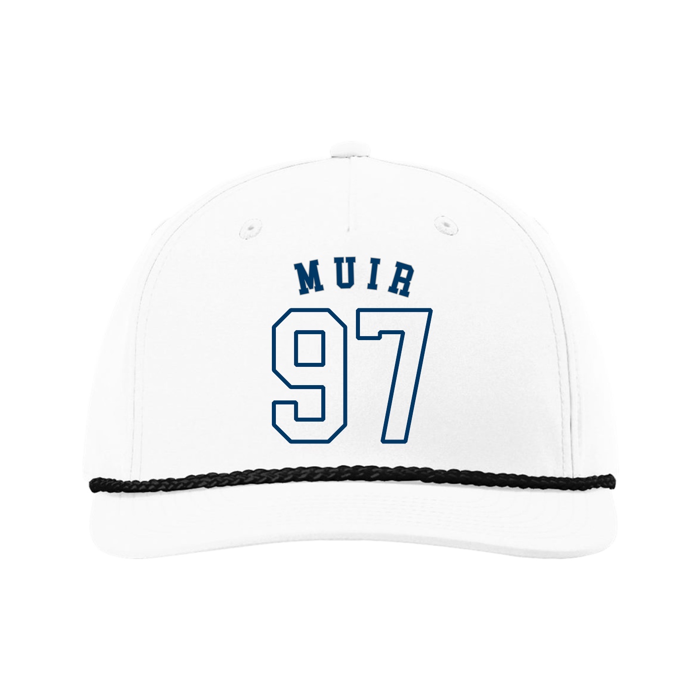 Five-Panel Classic Rope Cap — Shirsey Arch in White