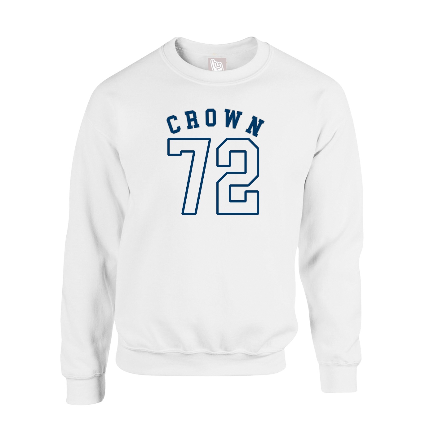 Fleece Crew — Shirsey Arch in White