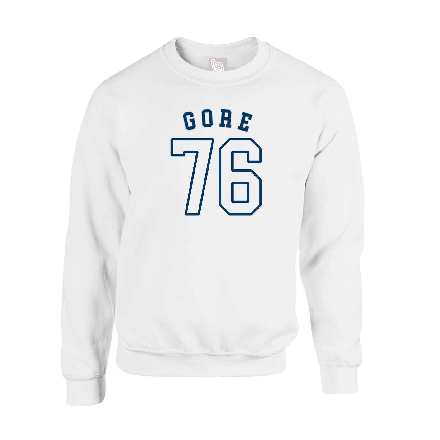 Fleece Crew — Shirsey Arch in White