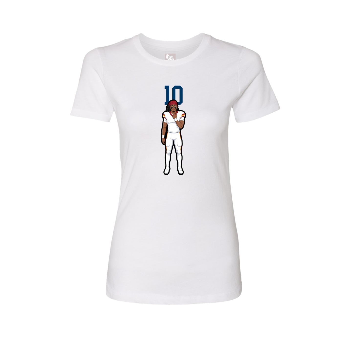 Fitted Women's Tee — Number Top in White