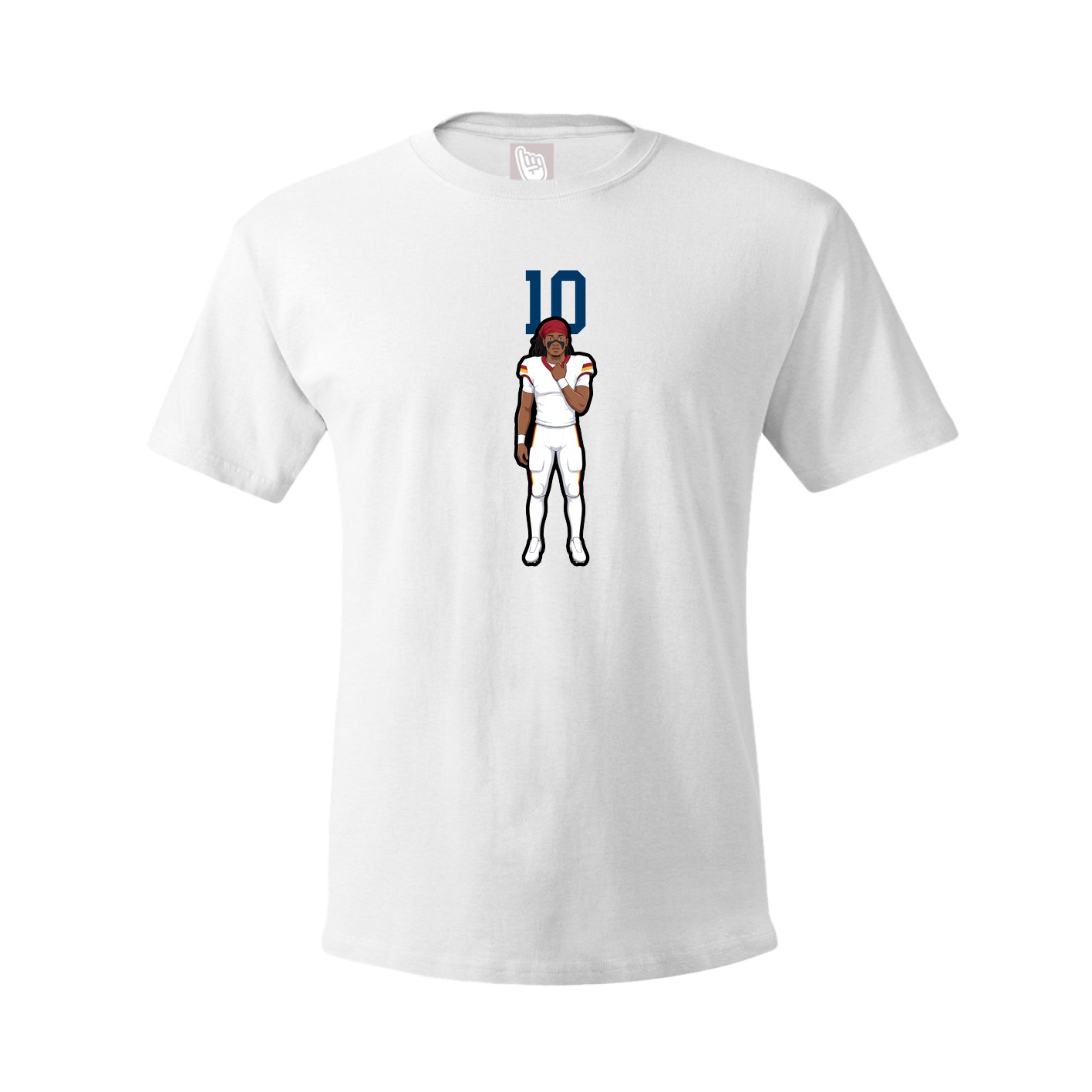 Youth Tee — Number Top in White