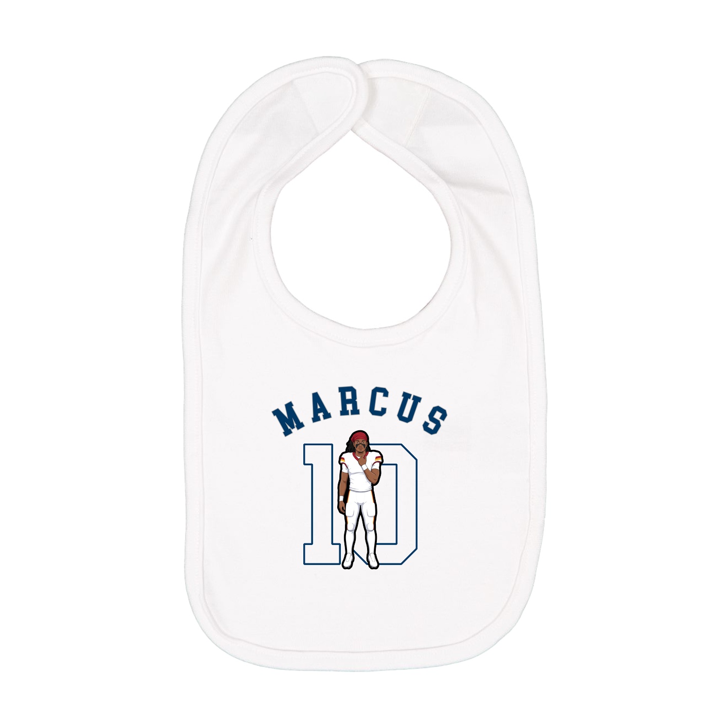 Infant Bib — Shirsey Arch in White