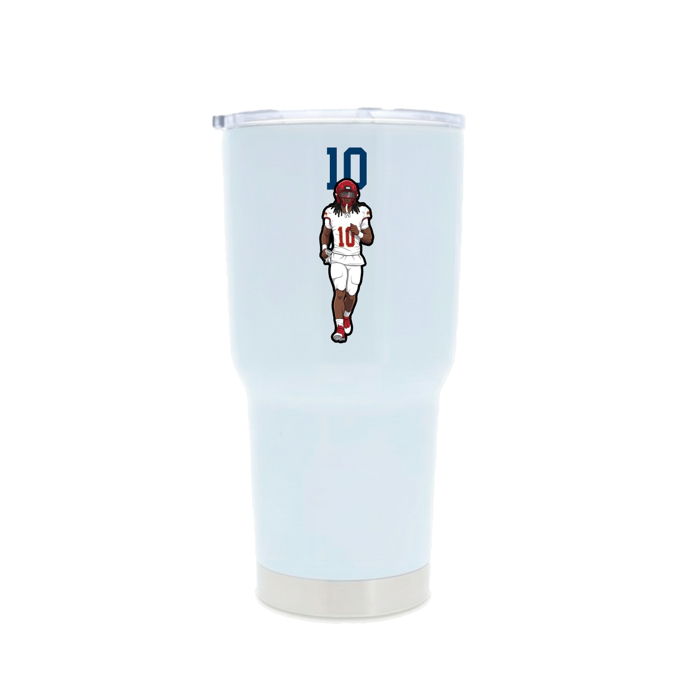 30oz Stainless Steel Tumbler — Number Top in White