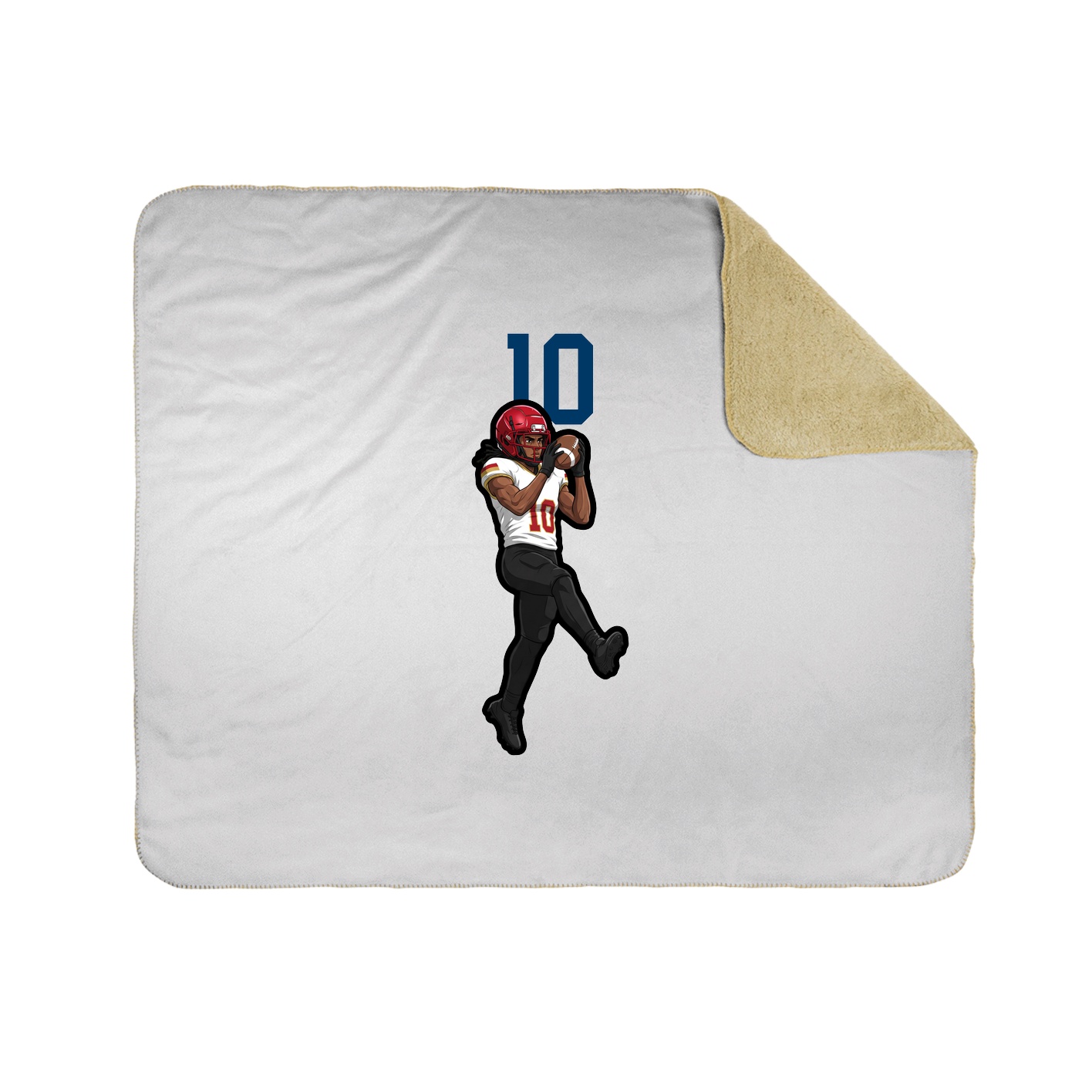 Throw Blanket — Number Top in White