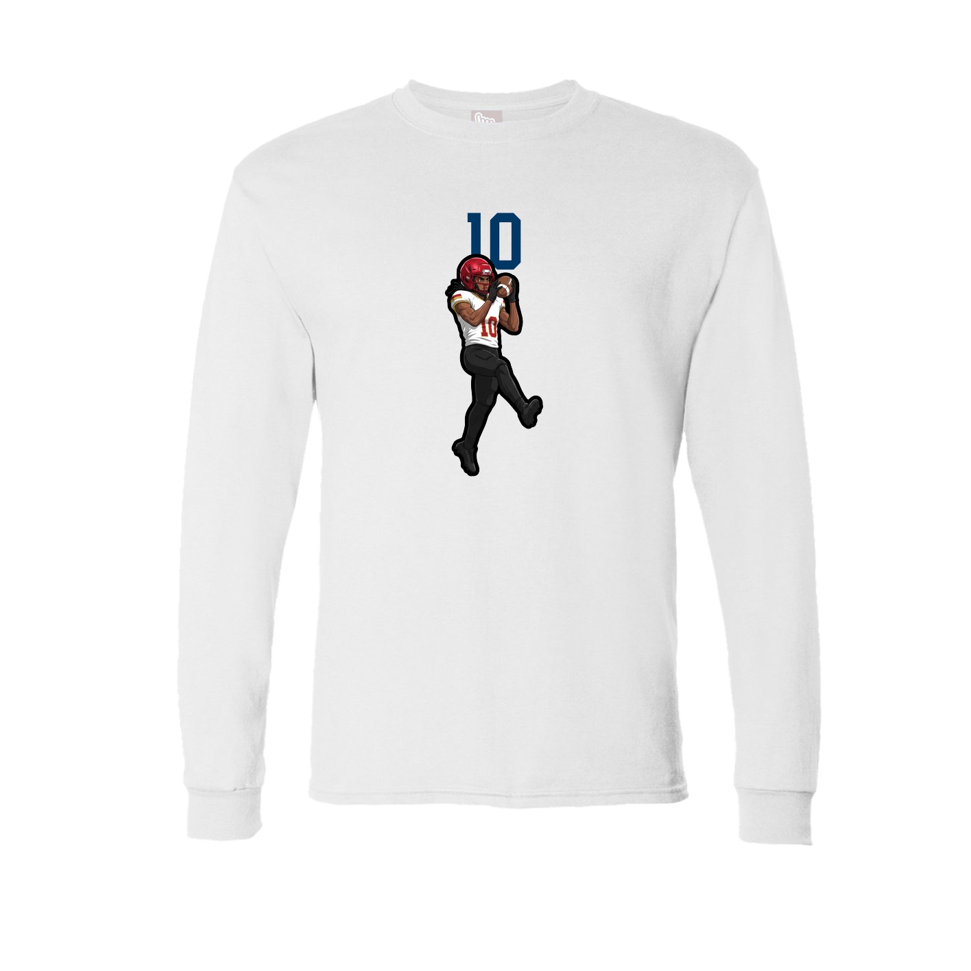 Long Sleeve Tee — Number Top in White