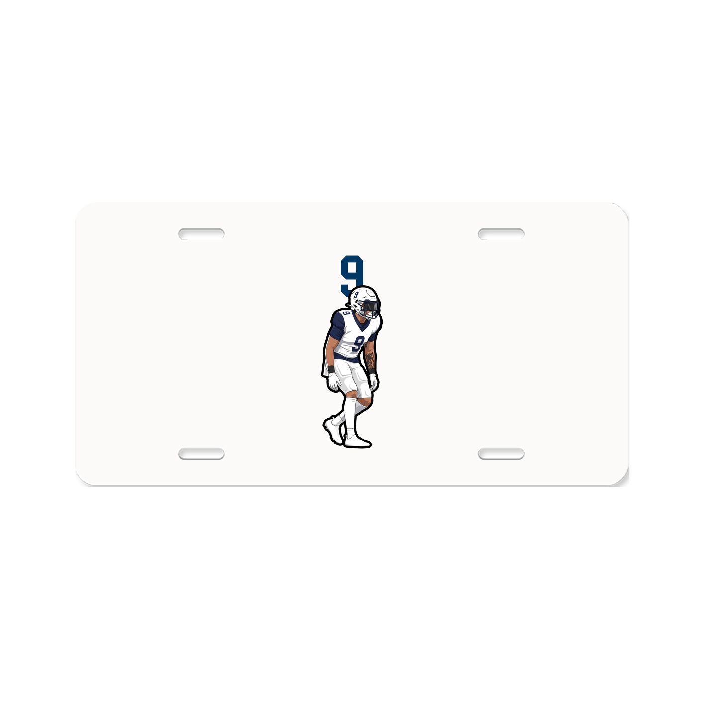 License Plate — Number Top in Classic