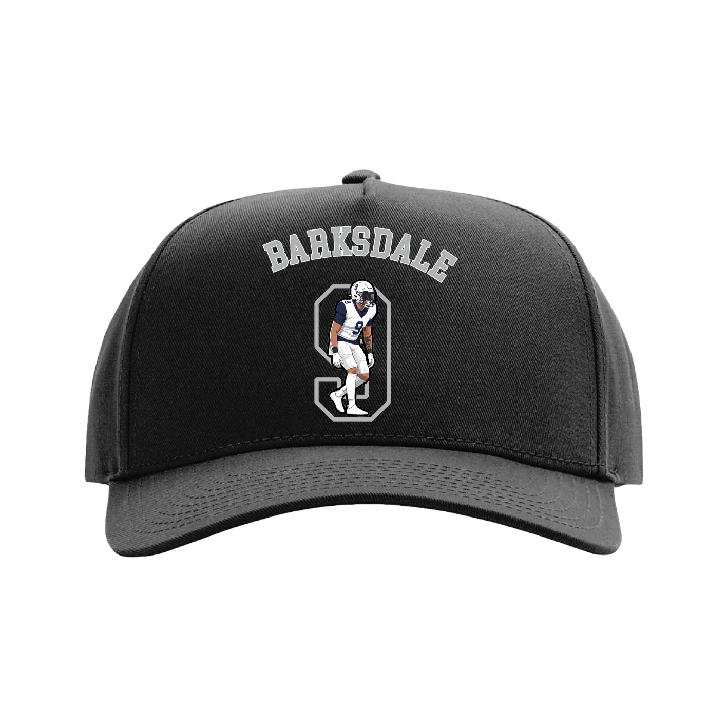 Full Fabric Five-Panel Champ Cap — Shirsey Arch in Black