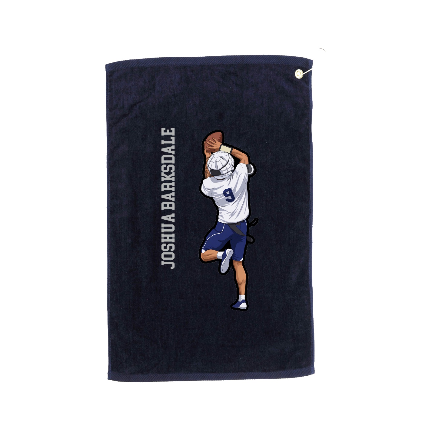 Golf Towel — Name Vertical in Navy
