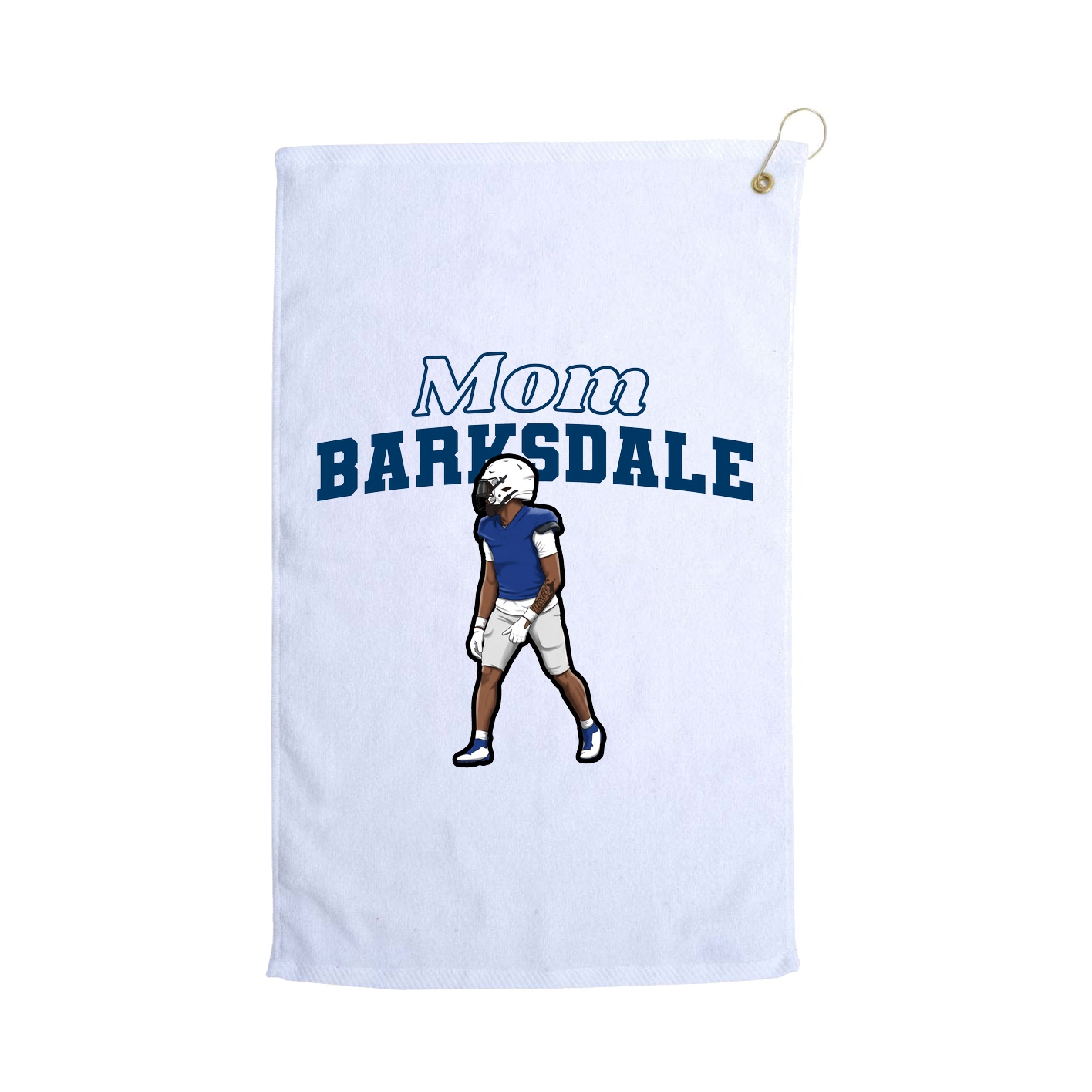 Golf Towel — Mothers Day Block in White