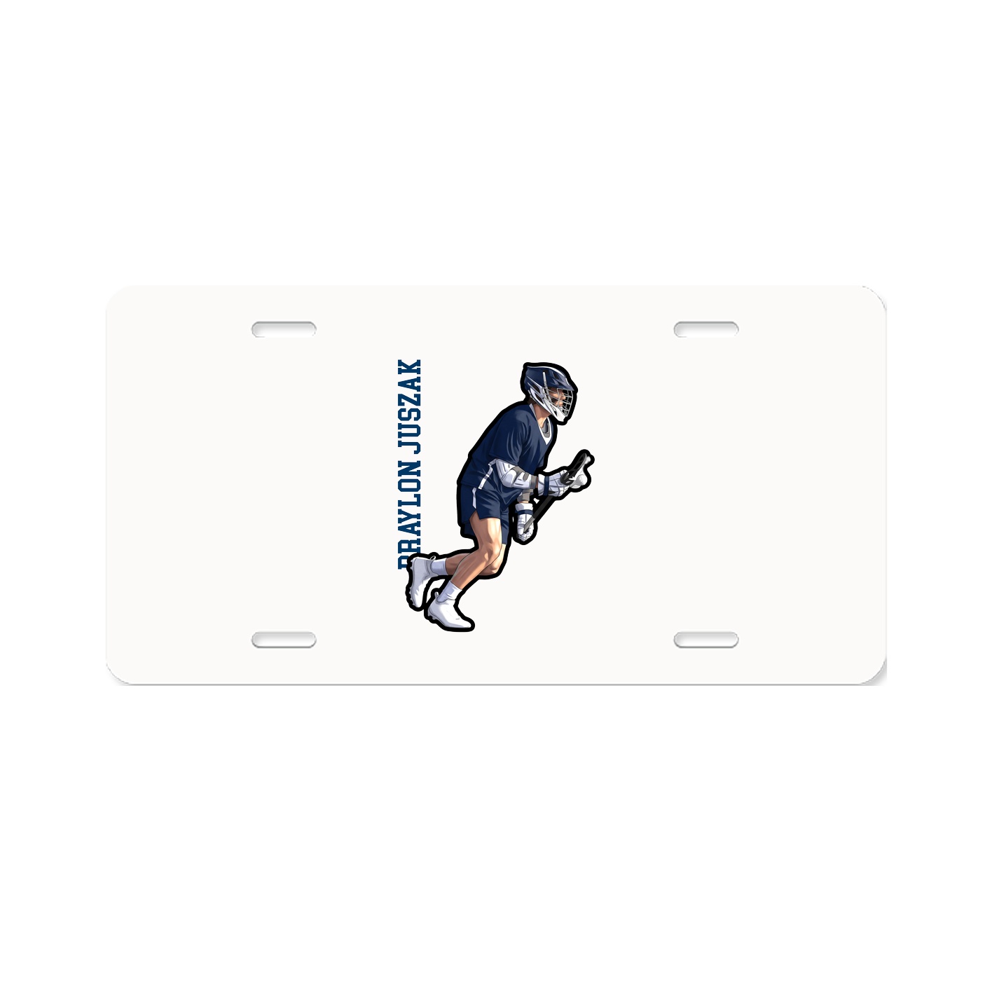 License Plate — Name Vertical in Classic