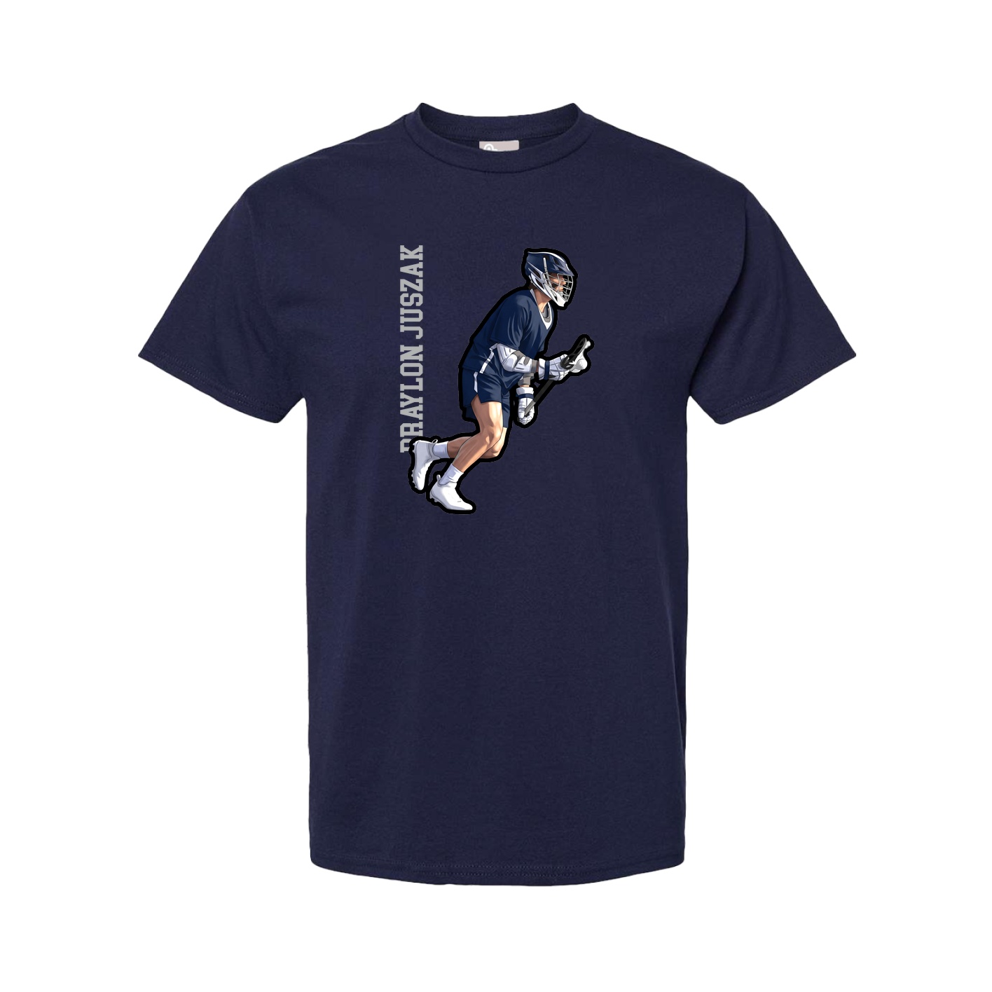 Youth Tee — Name Vertical in Navy