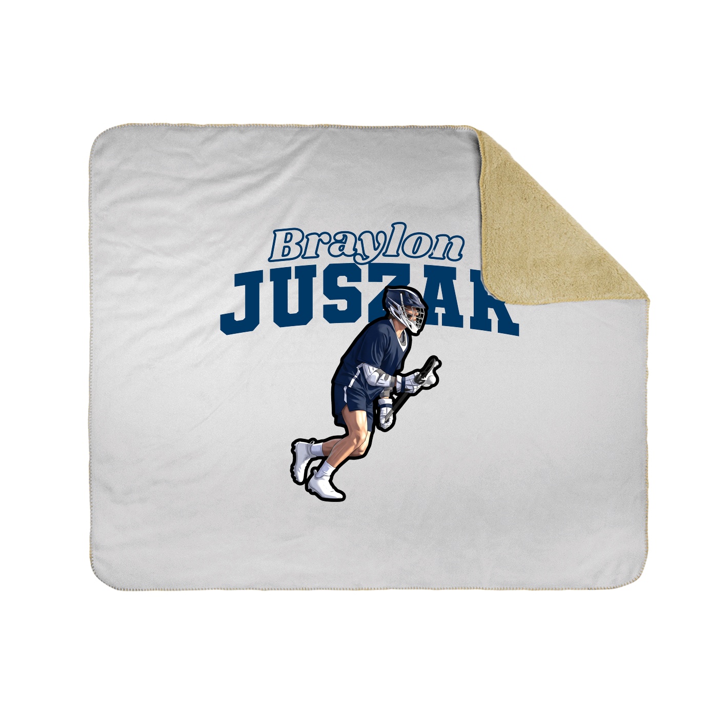 Throw Blanket — Name Arch in White