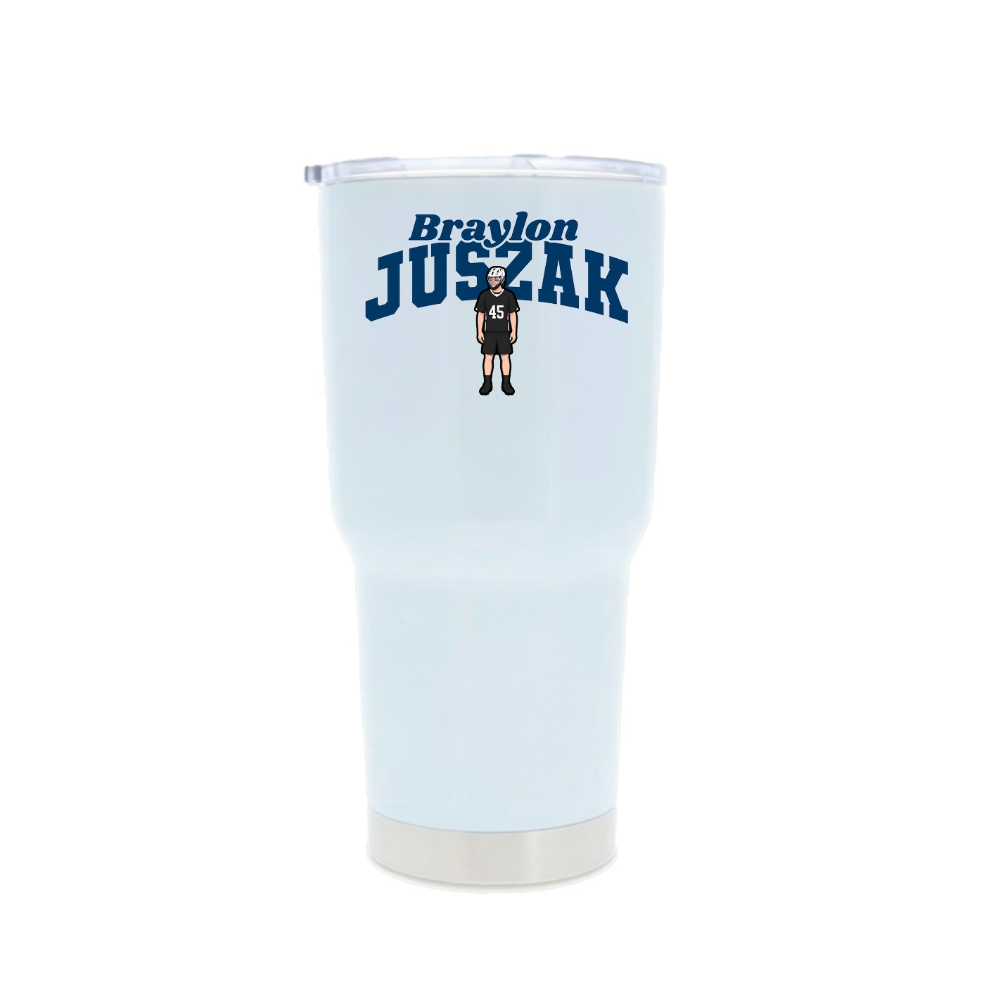30oz Stainless Steel Tumbler — Signature Arch in White