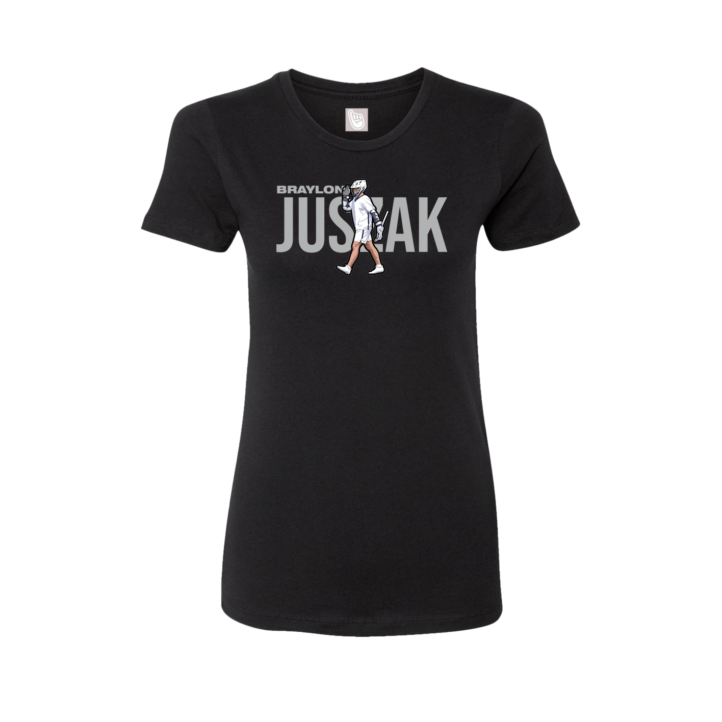 Fitted Women's Tee — Player Name in Black
