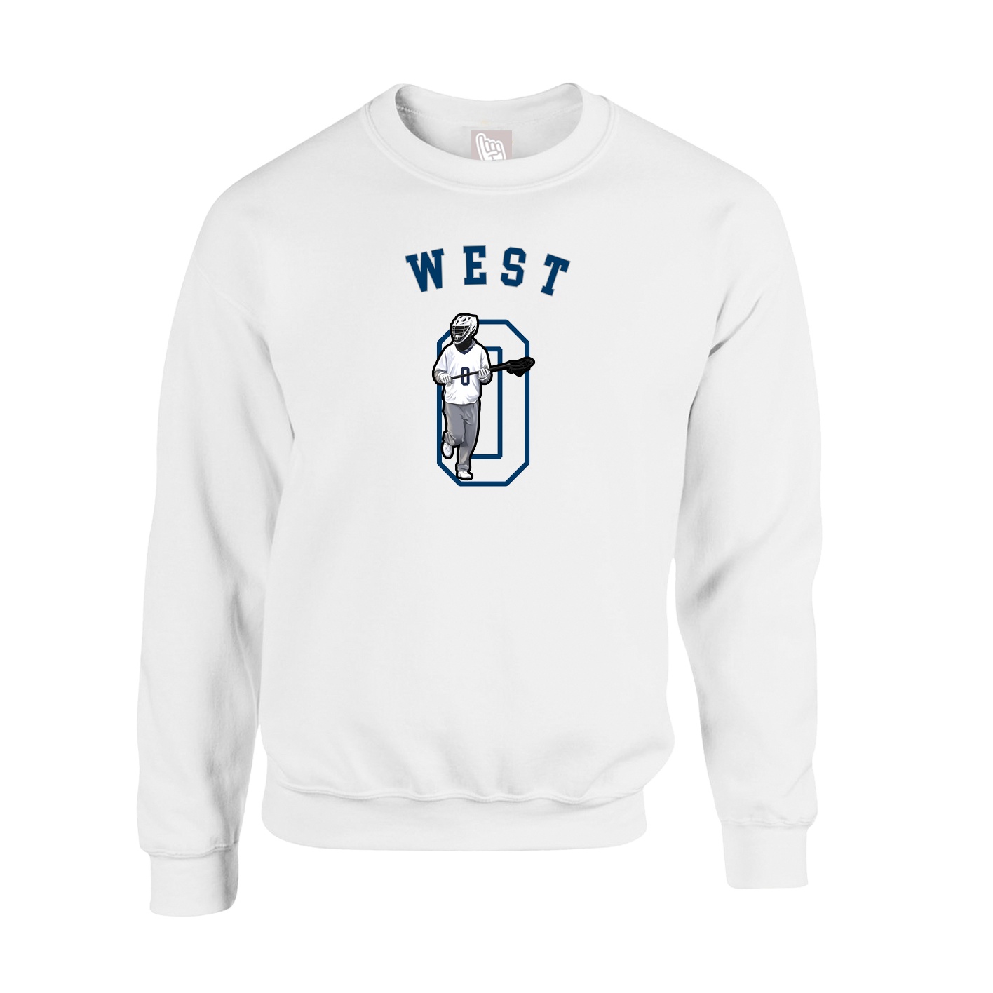 Fleece Crew — Shirsey Arch in White
