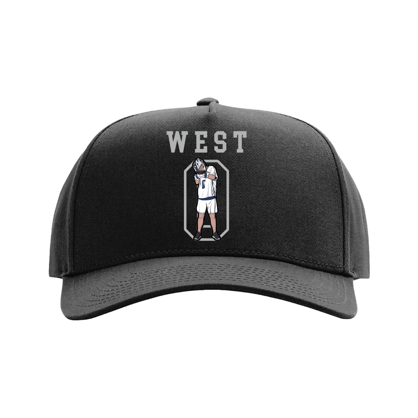 Full Fabric Five-Panel Champ Cap — Shirsey in Black