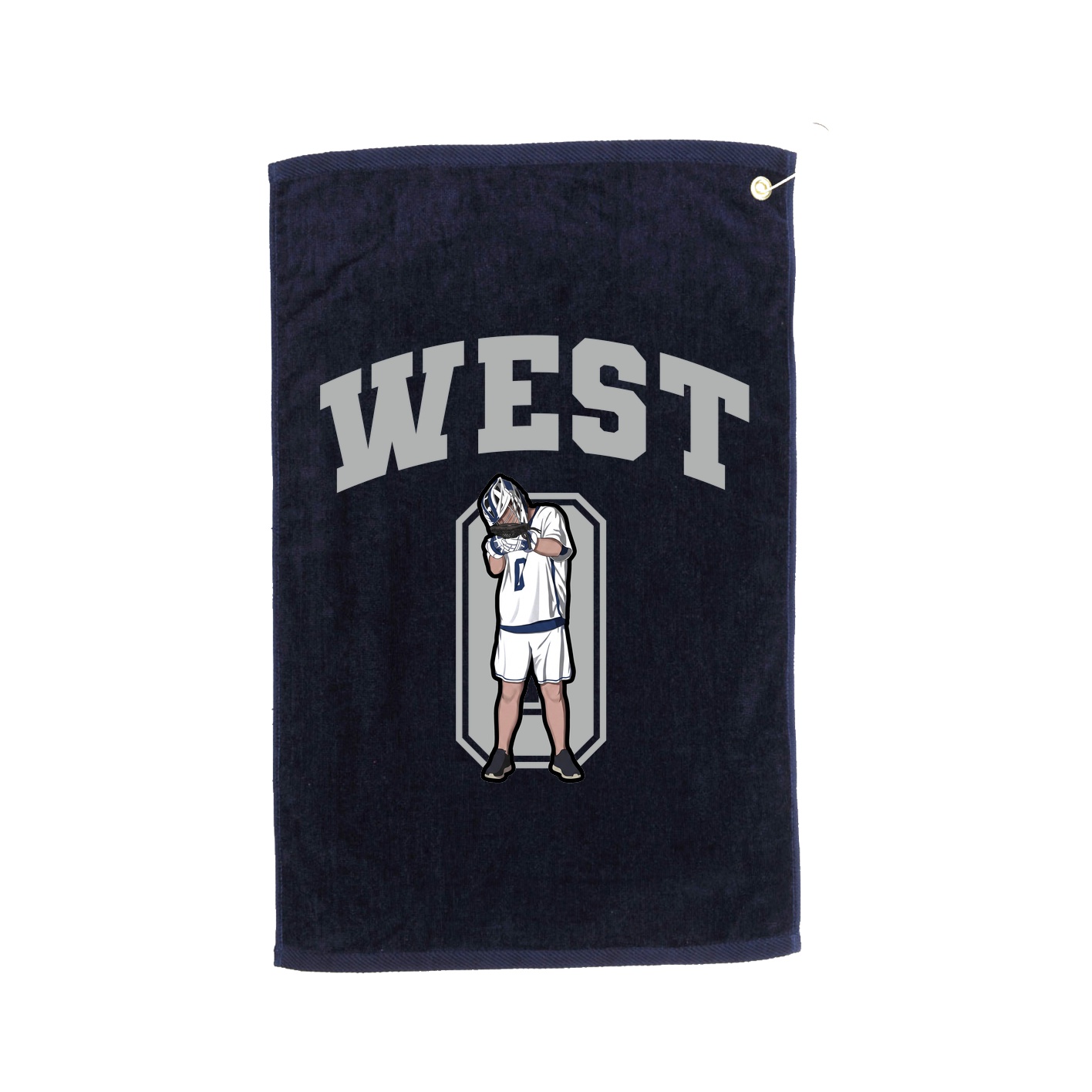 Golf Towel — Number in Navy