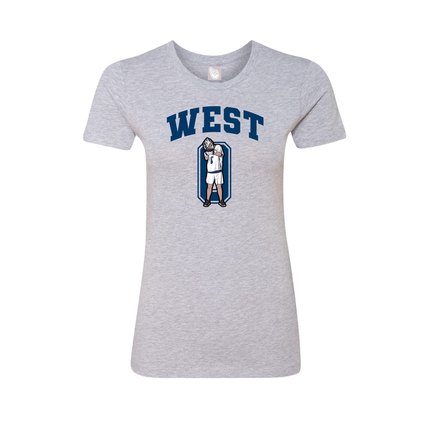 Fitted Women's Tee — Number in Grey