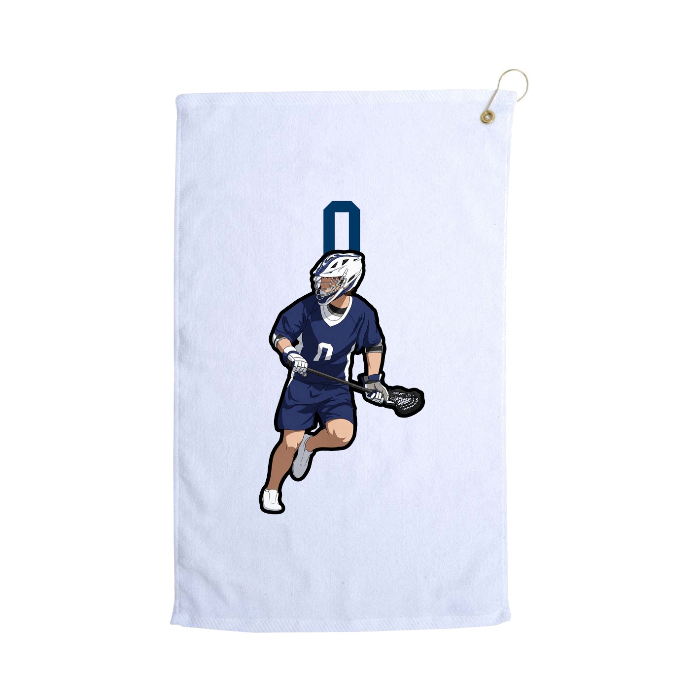 Golf Towel — Number Top in White
