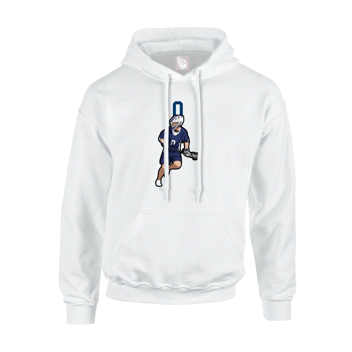 Hoodie — Number Top in White