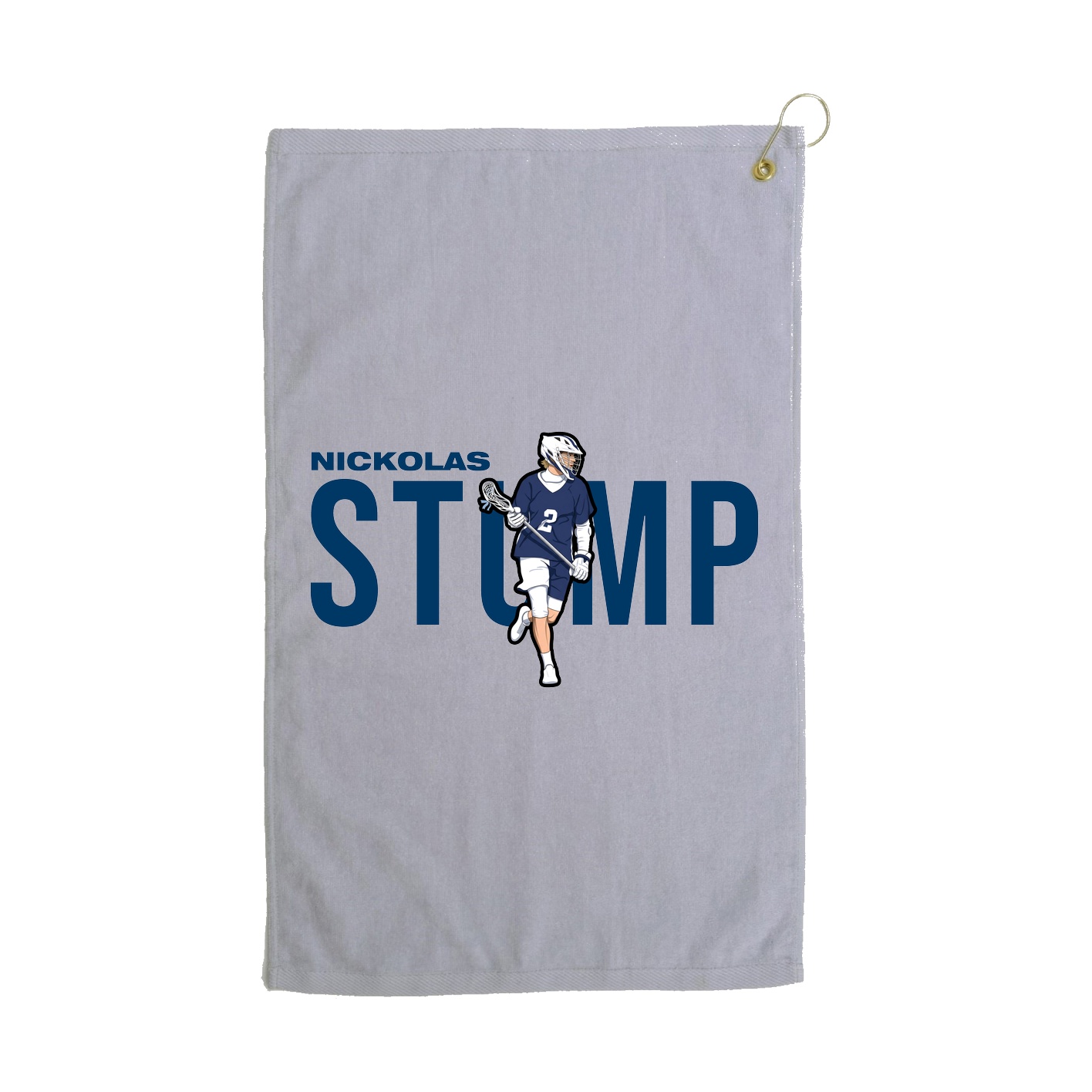 Golf Towel — Player Name in Grey