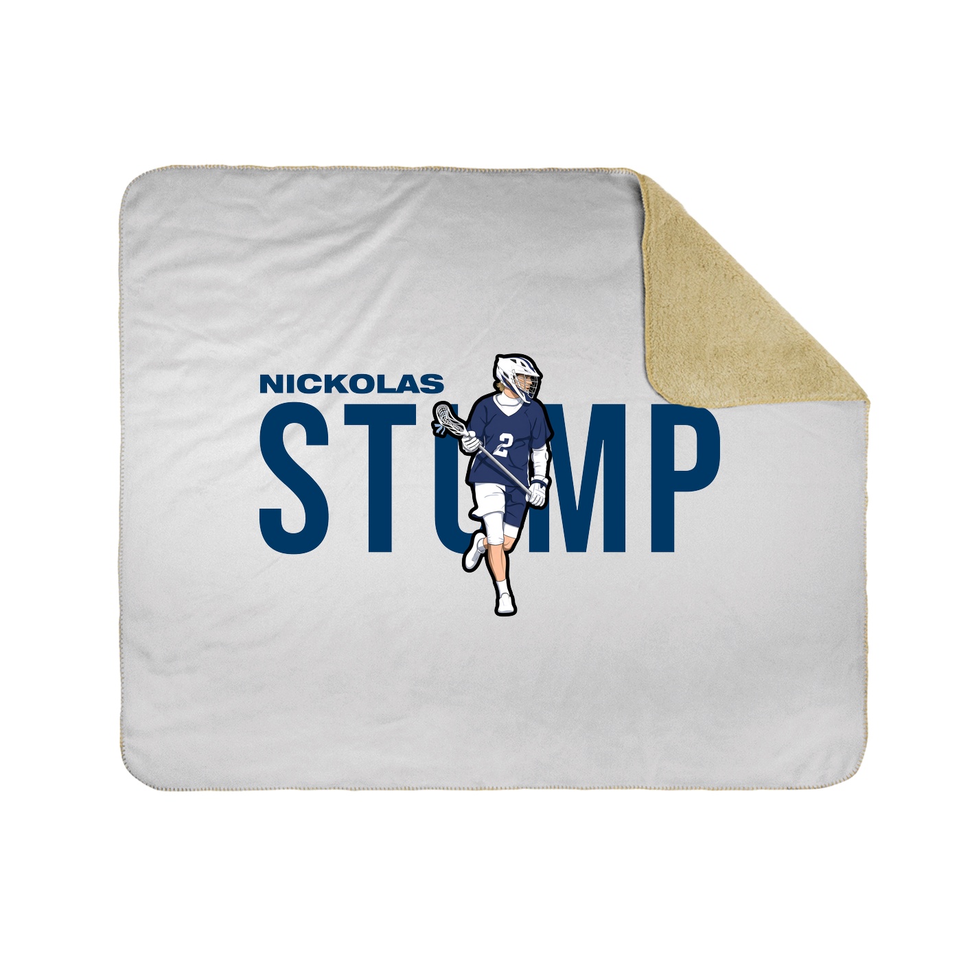 Throw Blanket — Player Name in White