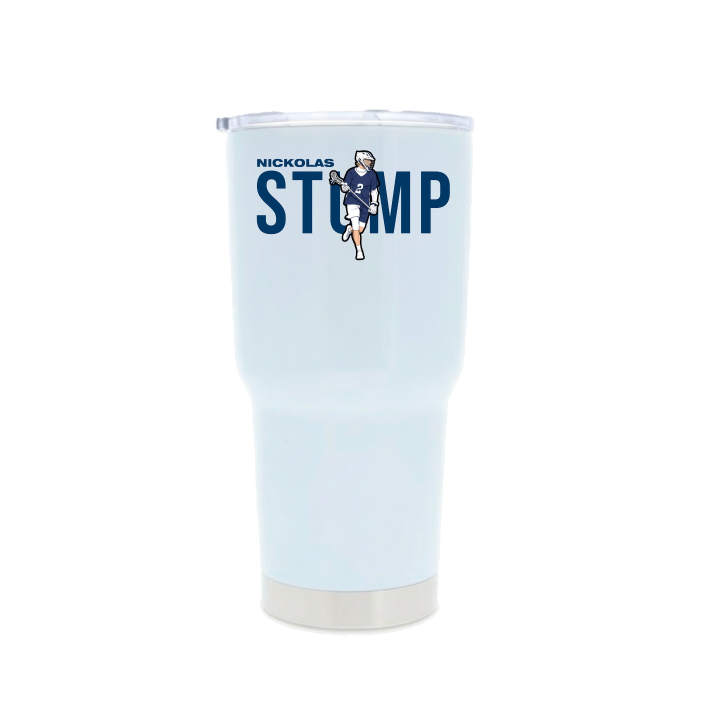 30oz Stainless Steel Tumbler — Player Name in White