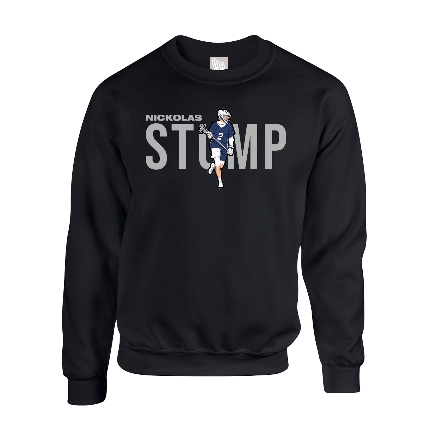 Fleece Crew — Player Name in Black