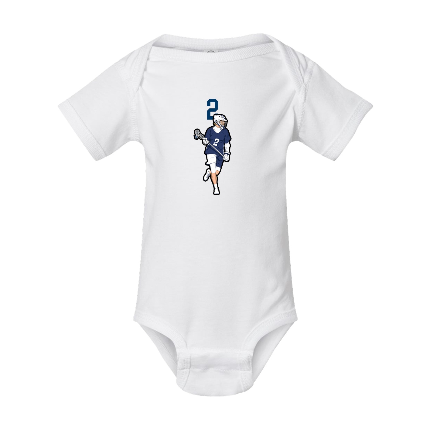 Baby Onesie — Number Top in White