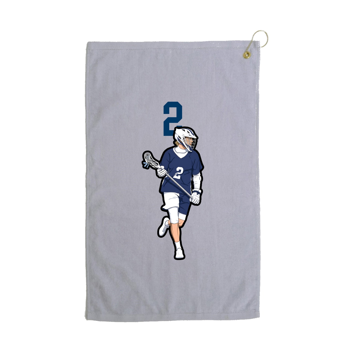Golf Towel — Number Top in Grey