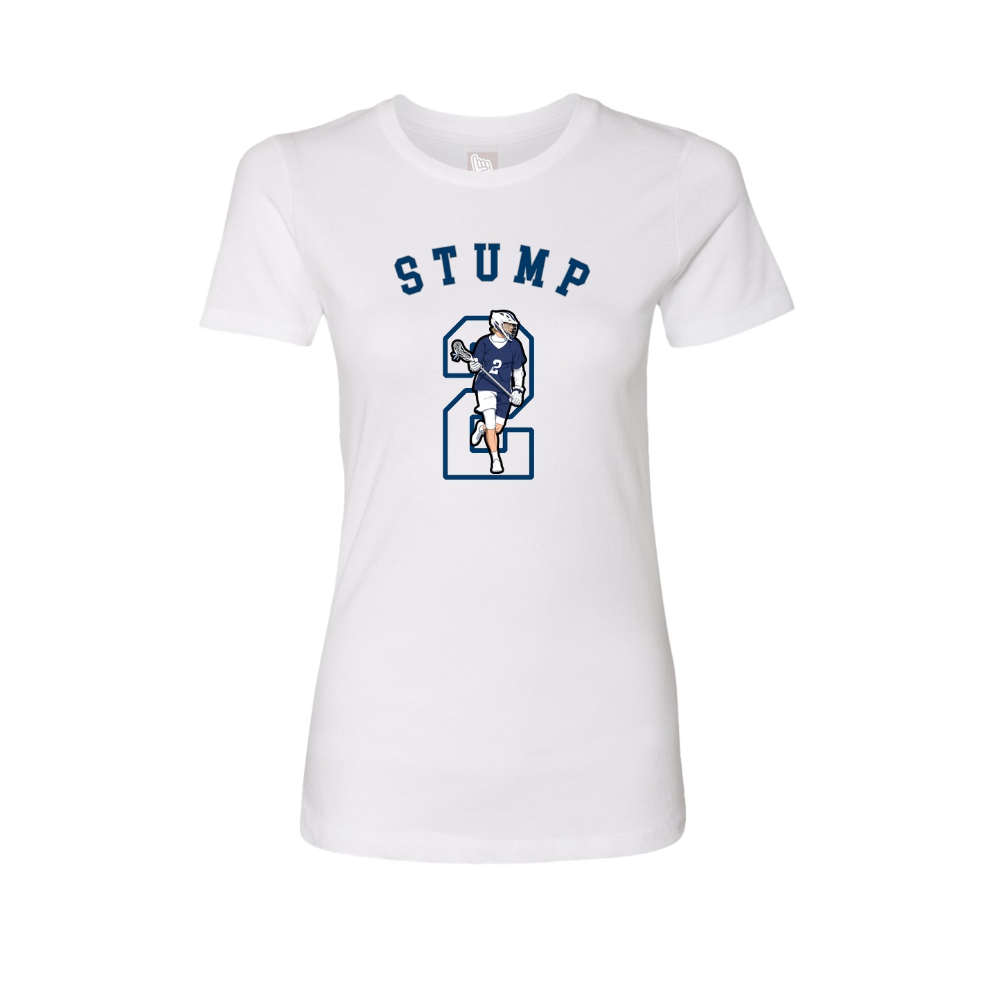 Fitted Women's Tee — Shirsey Arch in White