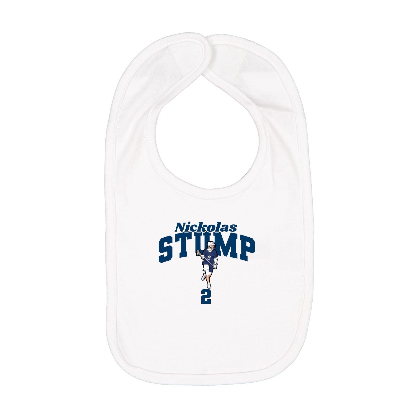 Infant Bib — Signature Arch in White
