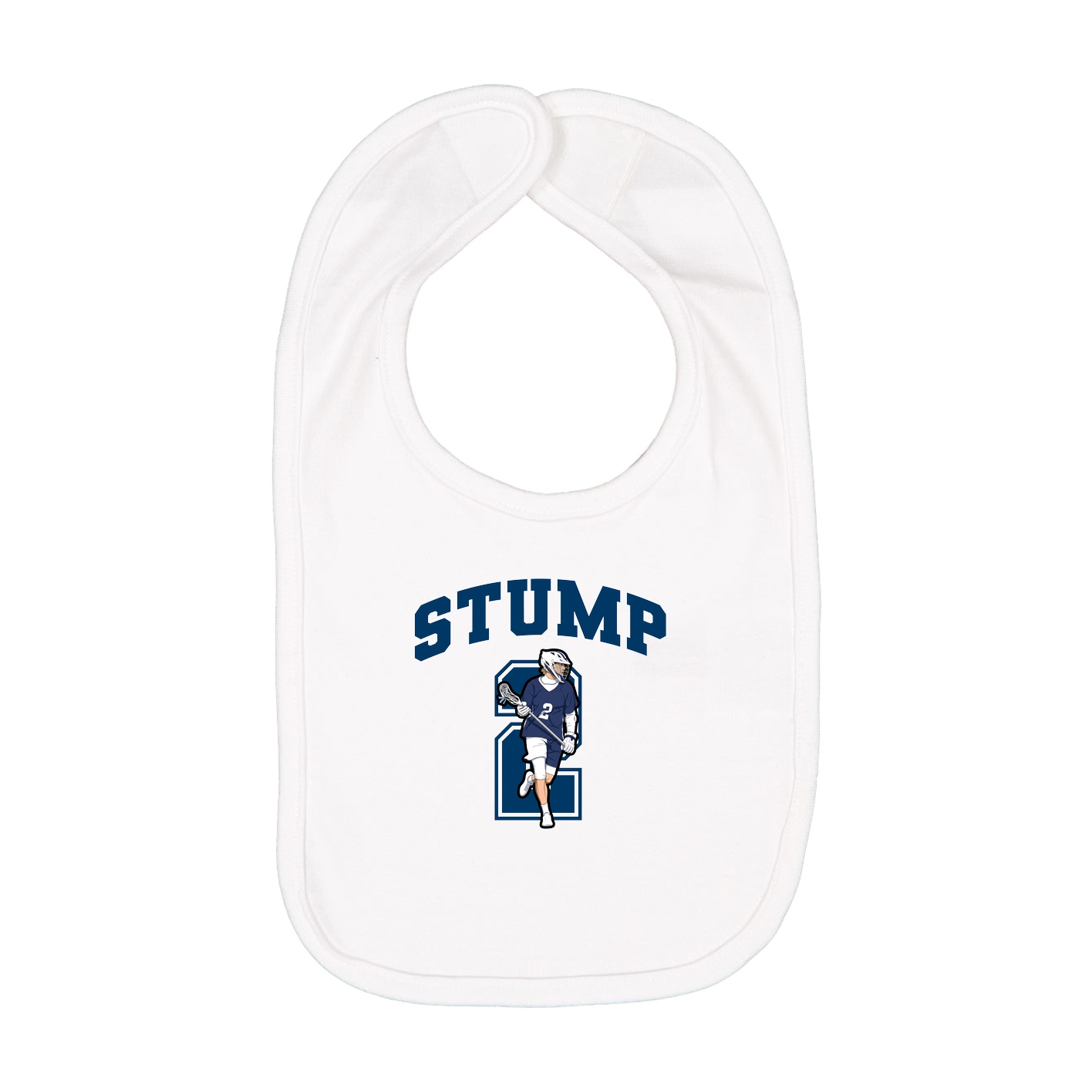 Infant Bib — Number in White