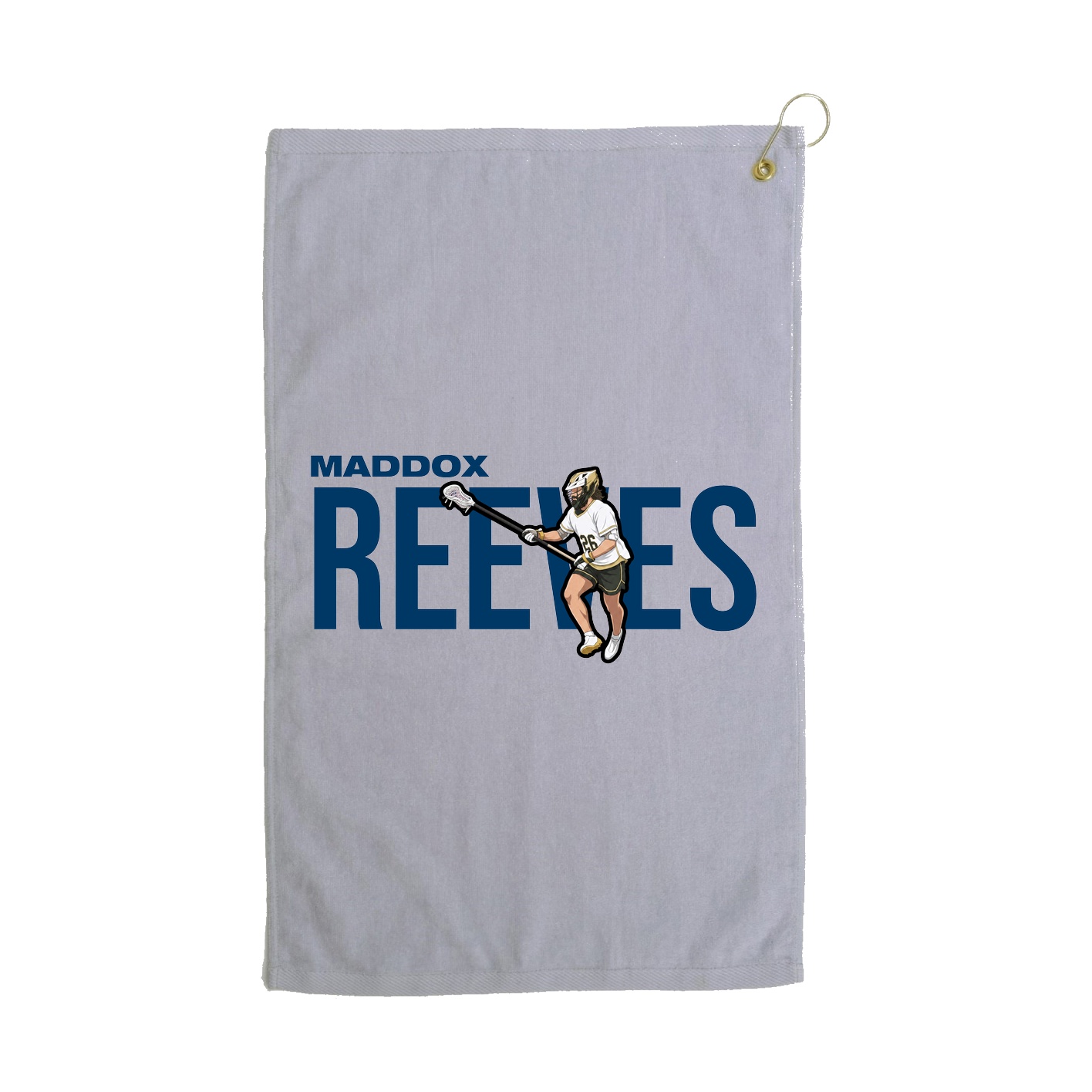 Golf Towel — Player Name in Grey
