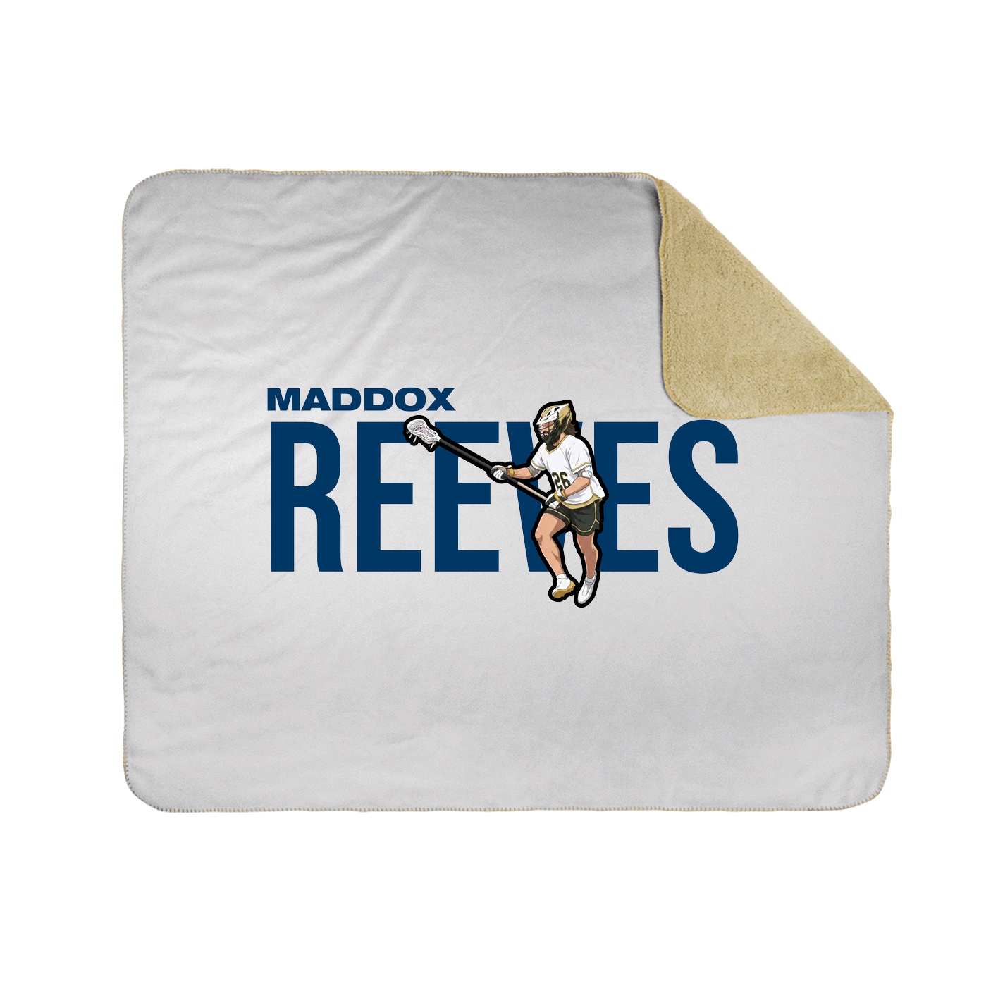 Throw Blanket — Player Name in White