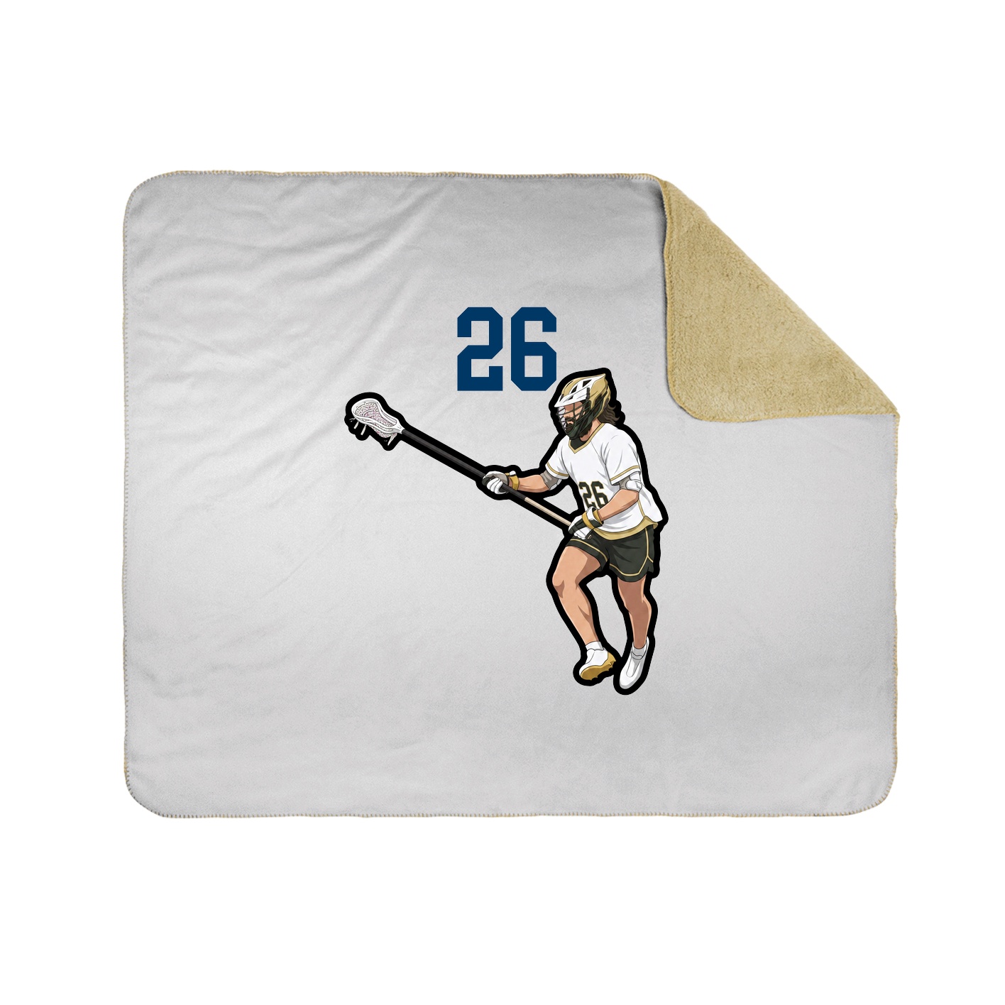 Throw Blanket — Number Top in White