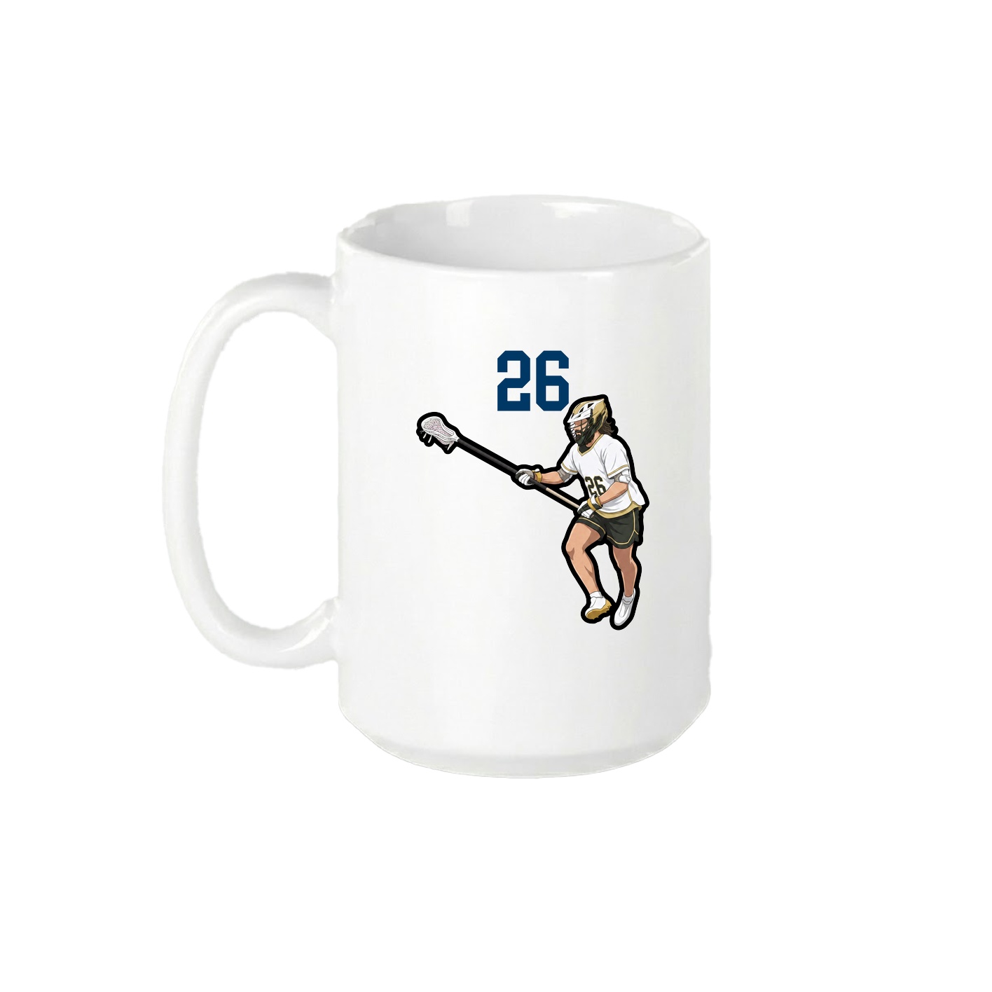 15oz Coffee Mug — Number Top in White