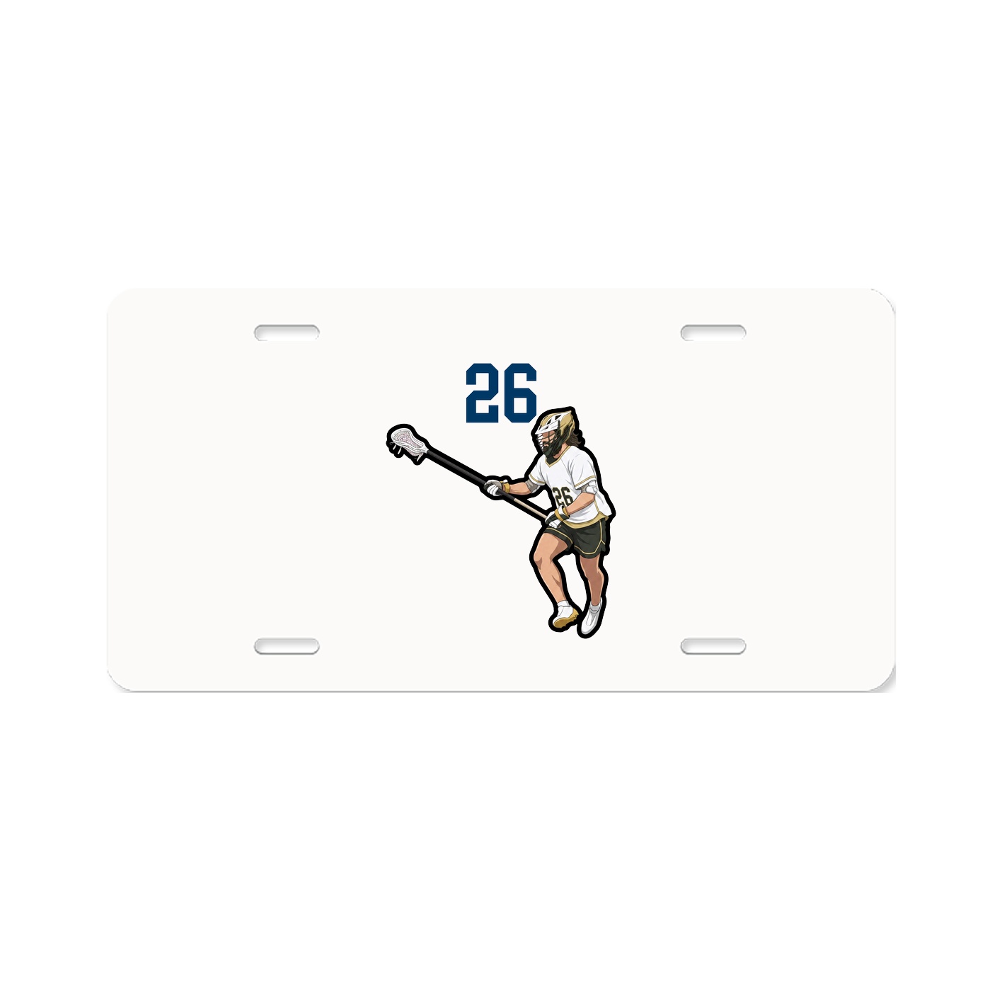 License Plate — Number Top in Classic