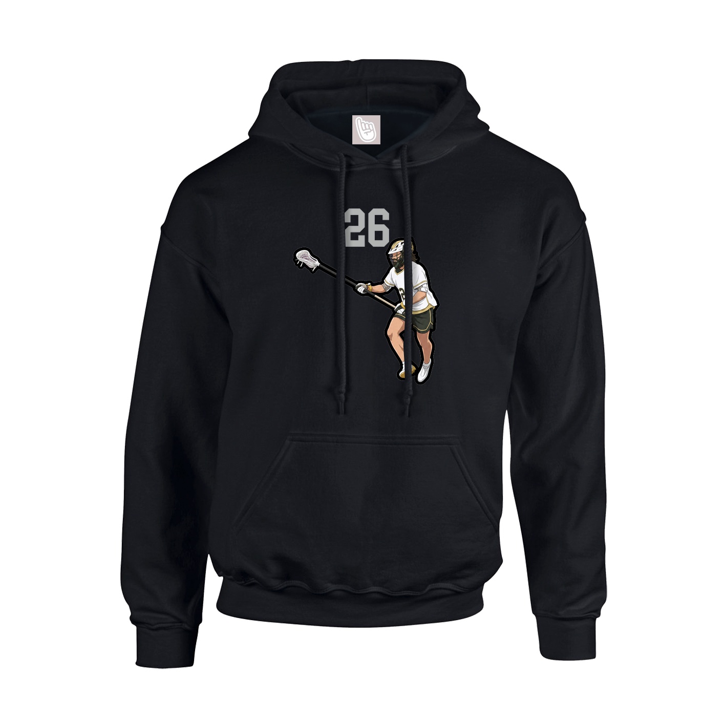 Hoodie — Number Top in Black