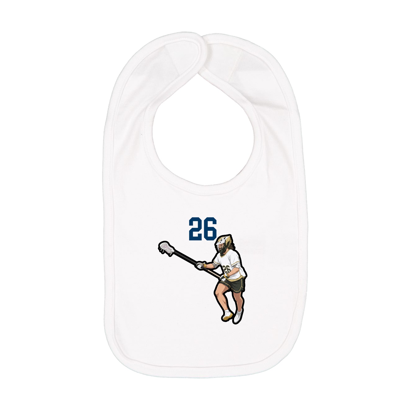 Infant Bib — Number Top in White